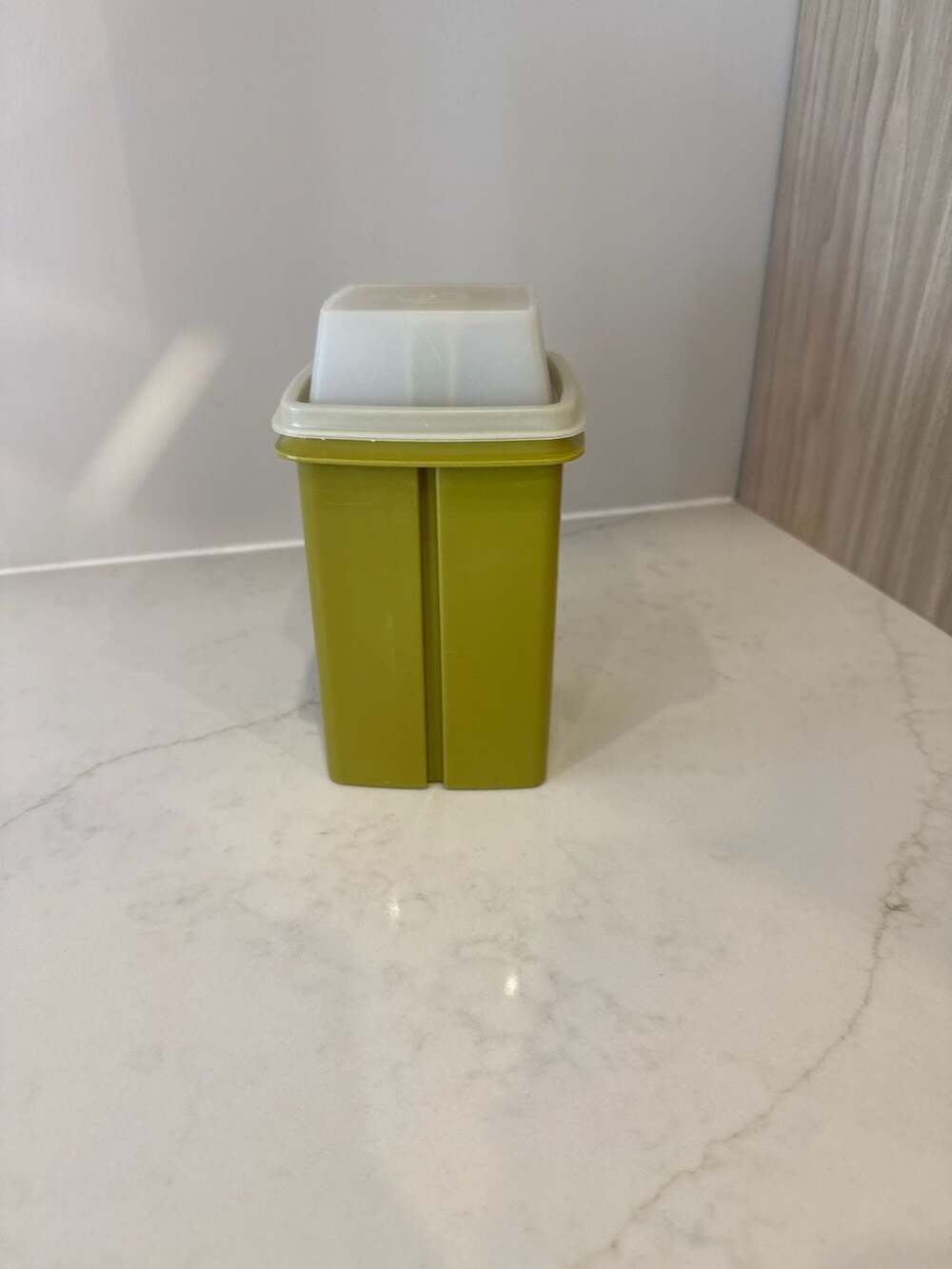 Vintage Tupperware Avocado Green Pick-A-Deli Pickle  Container with Strainer